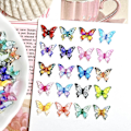 Miniatyrbild 2 av 5: 40 st Fjärils Nagelkonst Berlocker 3D Resin Fjärils Nagelberlocker Vår Nagelglitter Set Färgglada Fjärils Nagelkonst Dekoration Sommar Fjärilar Nagel