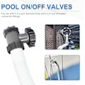 Miniatyrbild 4 av 5: Avstängningsventil för pool - Avstängningsventil för ovanjordpool - Poolinloppsrör - Ersättningsdelar - Avstängningsventil för ovanjordpool och pool F