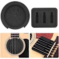 Miniatyrbilde 4 av 5: Gitardemper + Lydhulldeksel Gitarvedlikeholdsverktøysett Musikk Instrument Tilbehør (Svart)