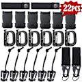 Miniatyrbild 1 av 5: 22-pack Ryggsäckstillbehörssats för utomhusarméfans, Multifunktionell