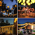 Miniatyrbild 2 av 5: Solcellsstränglampor Utomhus - 7m - 50 LED-lyktor - Vattentäta -