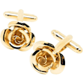 Miniatyrbilde 1 av 5: 2 stk. Rosegull Blomsterform Fransk Skjorte Smykker Mansjettknapper Rustfritt Stål Smoking Mansjettknapper Knapper Med Gaveeske for Forretninger Bryllup