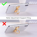 Miniatyrbild 5 av 5: 3 st Metall Mobiltelefon Fingerring Stabilitetshållare Bakre Ställbar Hopfällbar Handgrepp Knopp Loop Bilfäste Krok Stöd 360 för iPhone Samsung Galaxy M