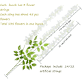 Miniatyrbillede 4 af 5: Ocean 24 Stykker Kunstige Blomster Falsk Glycin Vine Glycin Ar