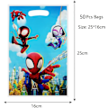Pikkukuva 2 / 5: 50 Spider-Man -lasten syntymäpäiväpussia, poikien ja tyttöjen syntymäpäiväpusseja