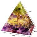 Miniatyrbilde 3 av 5: 6cm Krystallpyramide, Amethyst Pyramide Edelsten, Livets Tre Pyramide