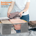 Miniatyrbild 3 av 5: 3-pack (grå) Förvaringsväska för kläder under sängen, tygfinish