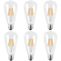 Pikkukuva 1 / 5: 6 kpl E27 LED-filamenttilamput 4W Filamenttilamppu himmennettävä Vintage Edison