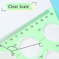 Miniatyrbilde 4 av 5: 2 stk. sirkelmal Geometriske sjablonger Sirkelsjablonger Plast Geometriske sjablonger Tegnemaler Målemaler Linjaler for tegning og måling