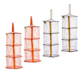 Miniatyrbillede 1 af 5: 4 stk. Foldbare 3-lags Opbevaringskurve, (2 Orange + 2 Kaffe) Børn