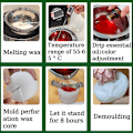 Miniatyrbilde 5 av 5: 3D Lotus Silikonform - Duftlys, Aromaterapi, Hjemmeinnredning, Blomsterformer for Resin, Epoksy, Sement, Gips