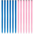 Pikkukuva 2 / 5: Värilliset hiustenpidennykset, vaaleanpunainen ja sininen 55 cm, 12 kpl