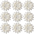 Miniatyrbillede 1 af 5: 10 stykker rhinestone perle smykker (3,3 * 3,3 cm), håndværk perle flo