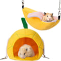 Miniatyrbilde 1 av 5: 2 Stykker Hamster Hengekøye Myk Seng Lite Kjæledyrhus Dyr Hamster Hengende Hus Bur Rede for Marsvin Rotte Chinchilla Sove og Leke (Banan og Ananas)