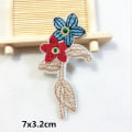 Miniatyrbilde 5 av 5: 11 stk Broderte Retro Blomsterlapp Boho Rose Bukett Broderi