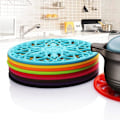 Miniatyrbillede 5 af 5: 2 stk. Mandala Brik Resinforme Store Silikone Brikforme til Hul Blomsterbakke Epoxy 3D Geode Design Skinnende Forme til Boligindretning Brik Res