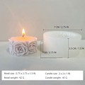 Miniatyrbillede 2 af 5: 2 stk. Rose Blomst Søjle Lysforme Valentinsdag Cylinder Resin Støbeform til Lysfremstilling Resin Støbning Silikoneform til DIY Lysfremstilling P