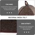 Miniatyrbilde 4 av 5: 3-delt filt saunahue-sett, unisex sett, filtlue for menn, lue for