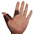 Miniatyrbillede 2 af 4: Buehåndbeskytter, 2 Finger Letvægts Åndbar Beskytter Holdbar Anti-Slip PU Læder Buehandske til Venstre Hånd Traditionel Langbue Buetilbehør