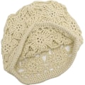 Miniatyrbilde 4 av 5: Håndlaget strikket slouchy beanie for kvinner (beige) vår høst