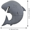 Miniatyrbilde 2 av 5: 2 Pakke Hai Te-infuser, Filtre for Løs Te Gjenbrukbar, Morsom Dyreformet Sil Rustfritt Stål Kule Diffuser Tekoker for Tekopper Tekanner