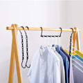Miniatyrbillede 4 af 5: Pakke med 10 Magic Hangers Sort Organizer 38CM Hanger Garderobe Sto