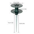 Miniatyrbilde 4 av 5: Ocean 2-pakks Slangeguidepigger, ABS Sink-legering Vann Slangeguidehjul