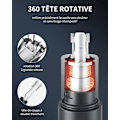 Miniatyrbillede 4 af 5: Sort 3-i-1 Elektrisk Næsehårsfjerner Aluminium Rør USB Genopladelig