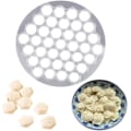 Miniatyrbillede 1 af 5: Sølv Ravioli Dumpling Form, Russisk Pelmeni Maker, 37 Huller Metal Ravioli Maker, Pelmeni Kød Dumplings Maker, Håndlavet Dumpling Skærer, Køkkenredskab