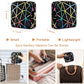 Miniatyrbillede 2 af 5: Menstruationspose til Poser, Sanitetsbind Opbevaringspose i Læder, Menstruationsbind Pose, Feminin Produkt Tamponholder til Taske (Farverig Bl