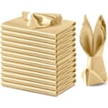 Miniatyrbillede 1 af 5: 12 Pak Guld Satin Servietter 17x17 Tommer Bryllups Servietter, Skallet Elegant Middagsservietter Kvadratiske Bordservietter Dekoration, Silke Satin Klud Servietter til Hvile