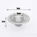 Miniatyrbillede 3 af 5: 6 stk. Håndvaskfilter Φ7cm Rustfrit Stål Aftapningsfilter Filter til