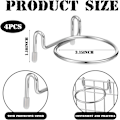 Miniatyrbilde 2 av 5: 4 stk. Koppholder for handlevogn, drikkeholder for handlevogn, metallkoppholder for handlevogn, feste for hengende kaffe, konisk kopp (sølv, enkel)