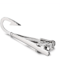 Miniatyrbilde 5 av 5: Lynbolt/Fiskekrok slips for menn Nyhet slips spenne bar Kriger mote Rustfritt stål Svart Kule slipsklips