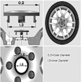 Miniatyrbild 4 av 4: 4-pack Hjulnavslock för Mazda, 57mm, Centrallock M