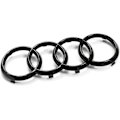 Pikkukuva 1 / 5: 273 mm Audi 82A071801 -kilpi, Ringe Black Edition -embleemi musta