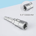 Miniatyrbilde 2 av 5: 1/2\" Trinnskruenøkkel med 5 nivåer 3/8, 1/2, 3/4, 1-1/4\", Universalnøkkel for ventiltilbehør for sanitær og rørleggerarbeid og radiatorer