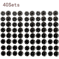 Miniatyrbild 1 av 5: Tryckknappar Snaps Fästen Knappar (21mm 40 set), rostbeständiga