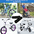 Miniatyrbillede 5 af 5: 4 stk. Cykelstyrgreb, Børne skridsikre cykelstyrgreb i gummi, Specialiserede udskiftningscykelgreb, til Beach Cruiser Razor Scooter Foldbar Mou