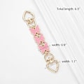 Miniatyrbillede 2 af 5: (Guld+Pink) Taskeremforlængere Taske Forlængerkæde Håndtasker Udsøgte Forlængerkæder Sølvkæde Guldkæde Bjørn, Sommerfugl, Pink Hjerte, Bogstav B
