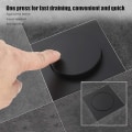 Miniatyrbilde 4 av 5: 1 stk (Svart) Gulvrist til bad, 10 cm Universal Messing Kvadratisk Pop Up