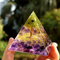 Miniatyrbilde 2 av 5: 6cm Krystallpyramide, Amethyst Pyramide Edelsten, Livets Tre Pyramide