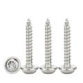 Miniatyrbilde 1 av 5: 50 stk. selvborende skruer for metallplater M3x20mm, Torx selvborende skrue med skive rustfritt stål A2 V2A flatt kuppelhode treskruer høy hardhet