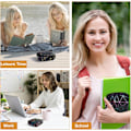 Miniatyrbillede 5 af 5: Menstruationspose til Poser, Sanitetsbind Opbevaringspose i Læder, Menstruationsbind Pose, Feminin Produkt Tamponholder til Taske (Farverig Bl