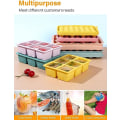 Miniatyrbilde 4 av 4: 2 stk. Lilla Silikon Isbitbrett, Stor Isbitform med Lopp