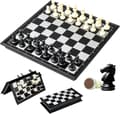 Schackset med Magnetiskt Schackbräde (25 x 25cm), Vikbart och Bärbart