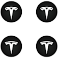 Miniatyrbilde 1 av 5: 4 stk (Rød/Matt Svart) Senterlokk for KAVANIC Tesla Model Y M