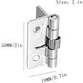 Miniatyrbilde 3 av 4: 2 stk Selvlukkende Fjærhengsler (5 cm), 304 Rustfritt Stål Fjær