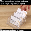 Miniatyrbilde 5 av 5: 1 stk Akryl Kort Holder, 3 Rom Business Kort Display S
