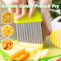 Miniatyrbild 2 av 5: Crinkle Cutter Pommes Frites-Skärare, Mångsidig Potatisskärare för Pommes Frites, Rostfritt Stål Crinkle Cutter för Grönsaker, Manuell Matvågig Hackare Skärare för C